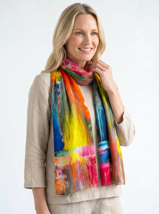 Ocean Sunset Wool Scarf