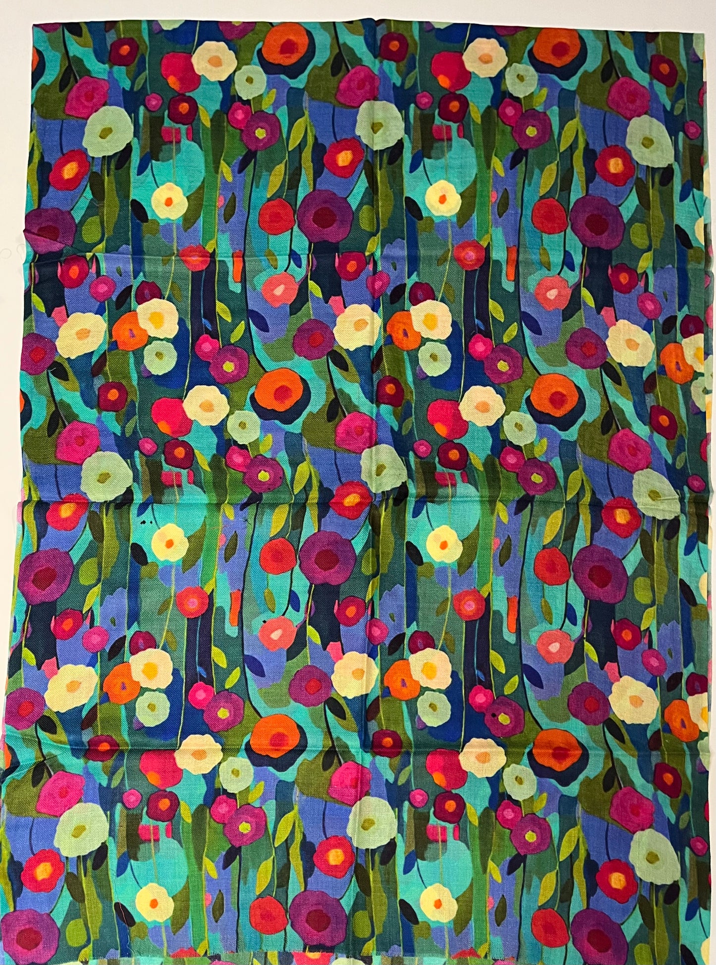Spring Garden Wool Scarf