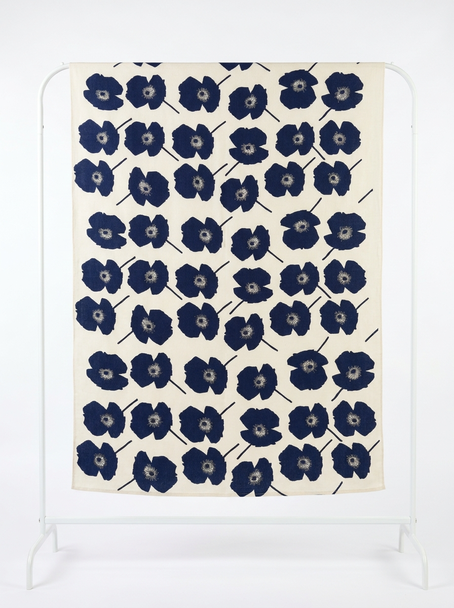 Wild Poppy Wool Scarf