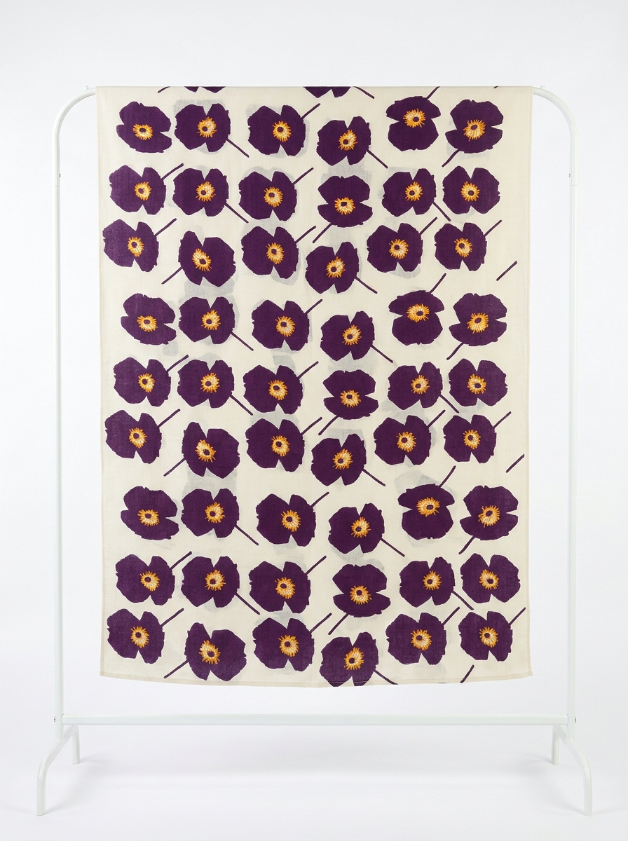 Wild Poppy Wool Scarf