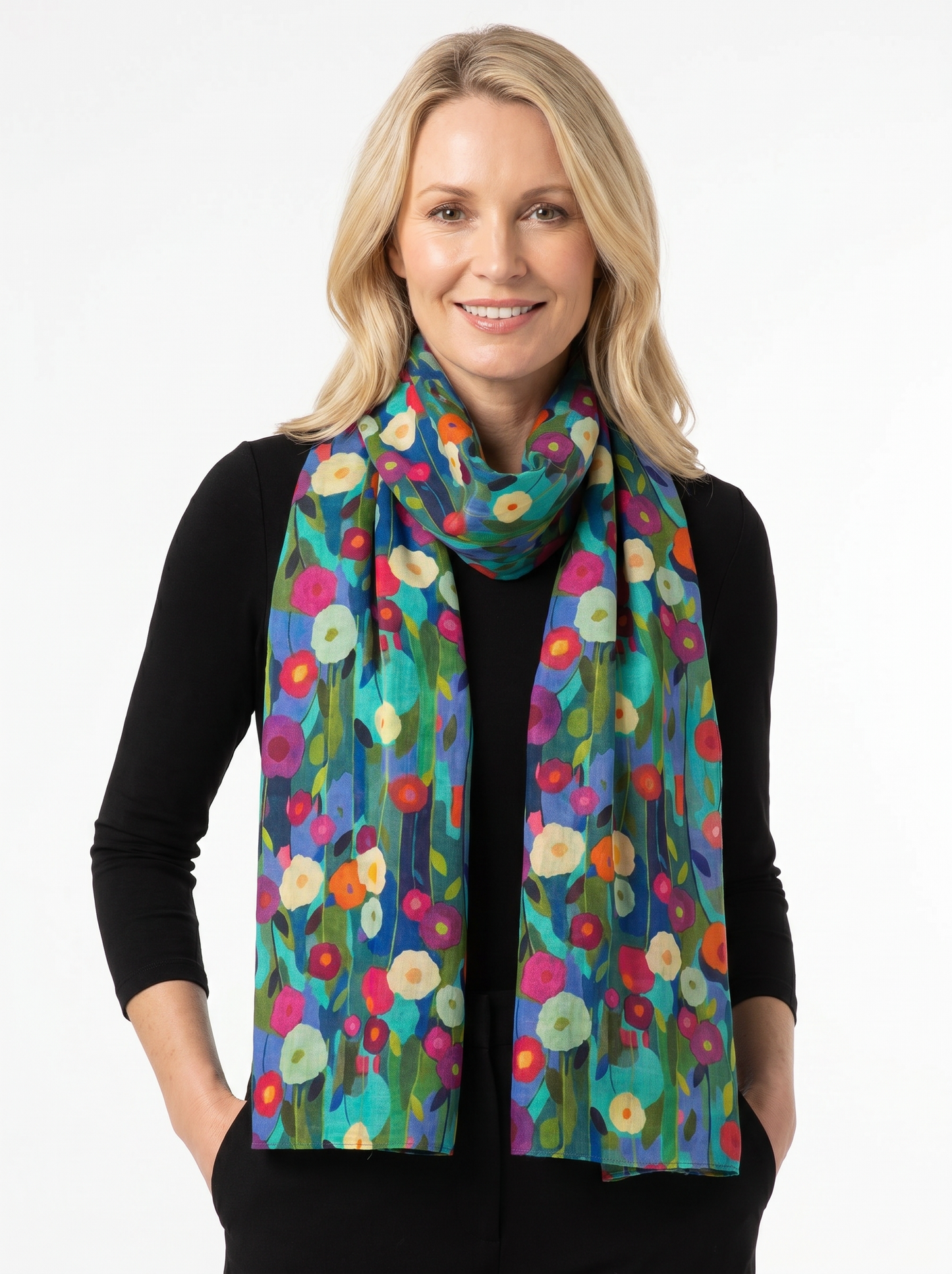 Spring Garden Wool Scarf