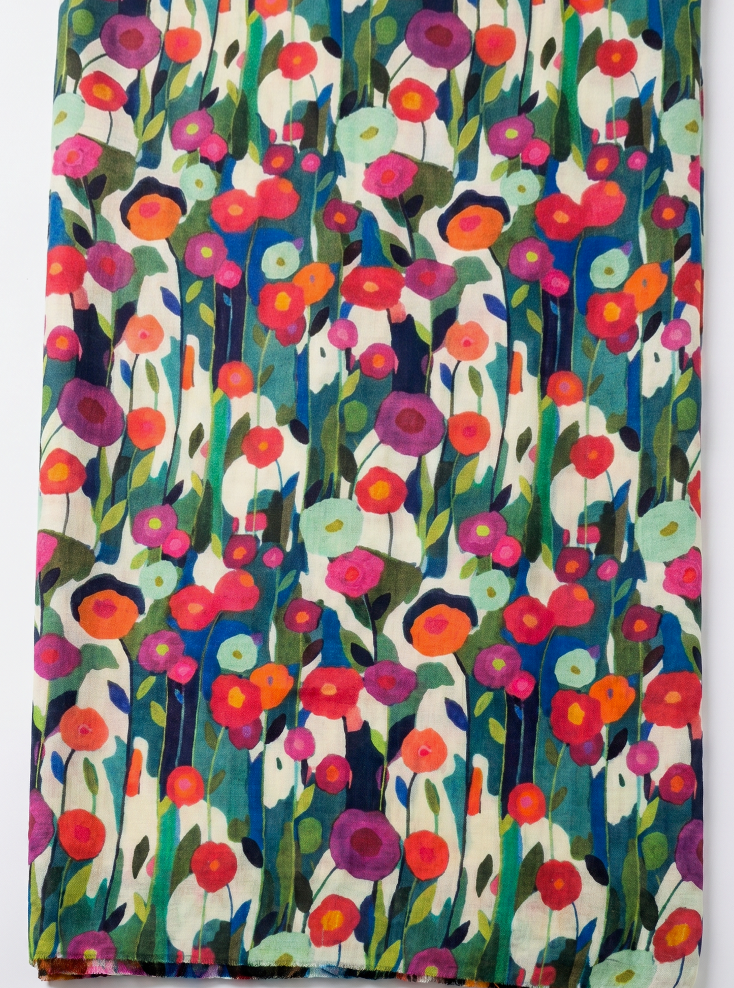 Spring Garden Wool Scarf