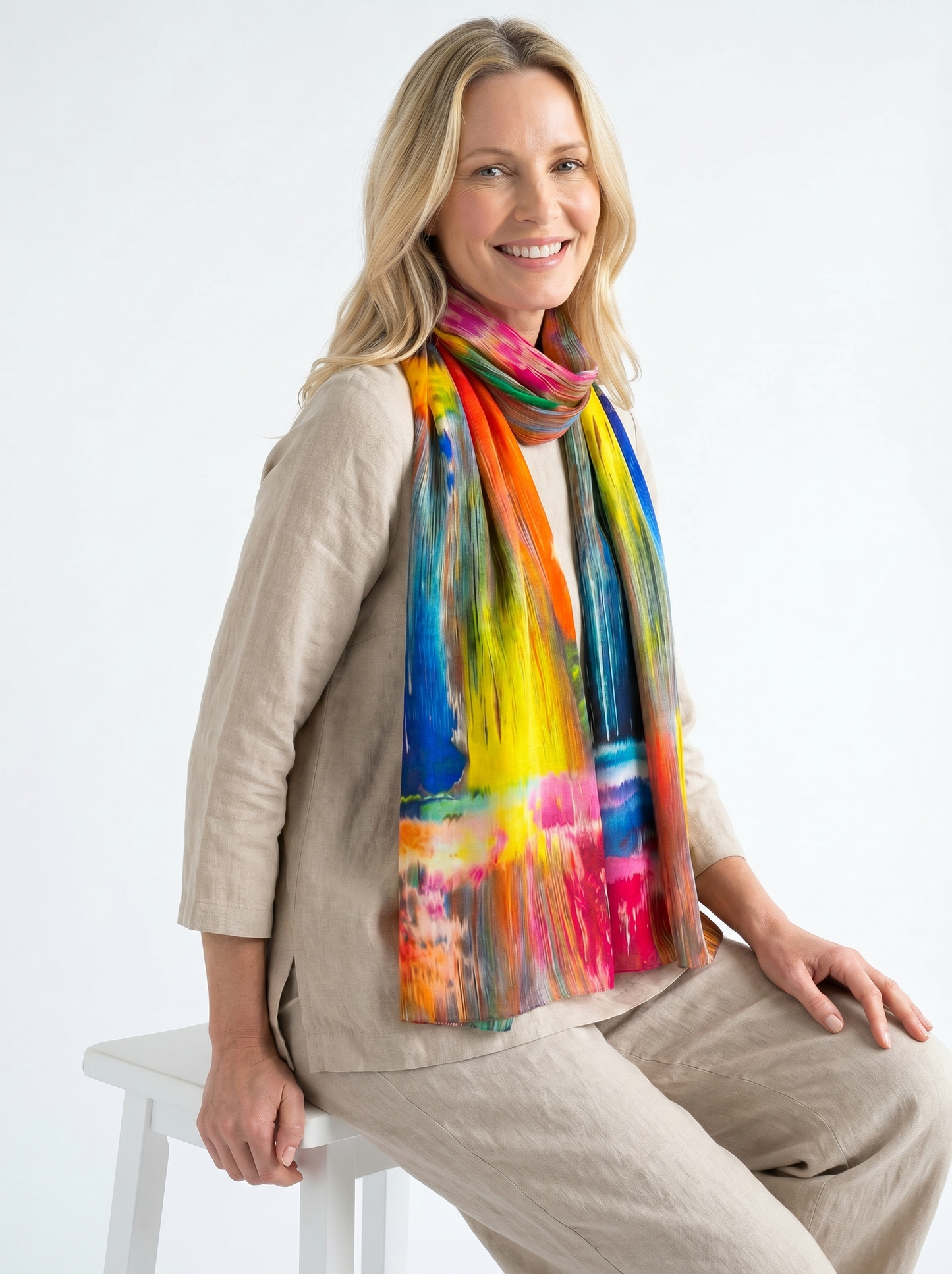 Ocean Sunset Wool Scarf